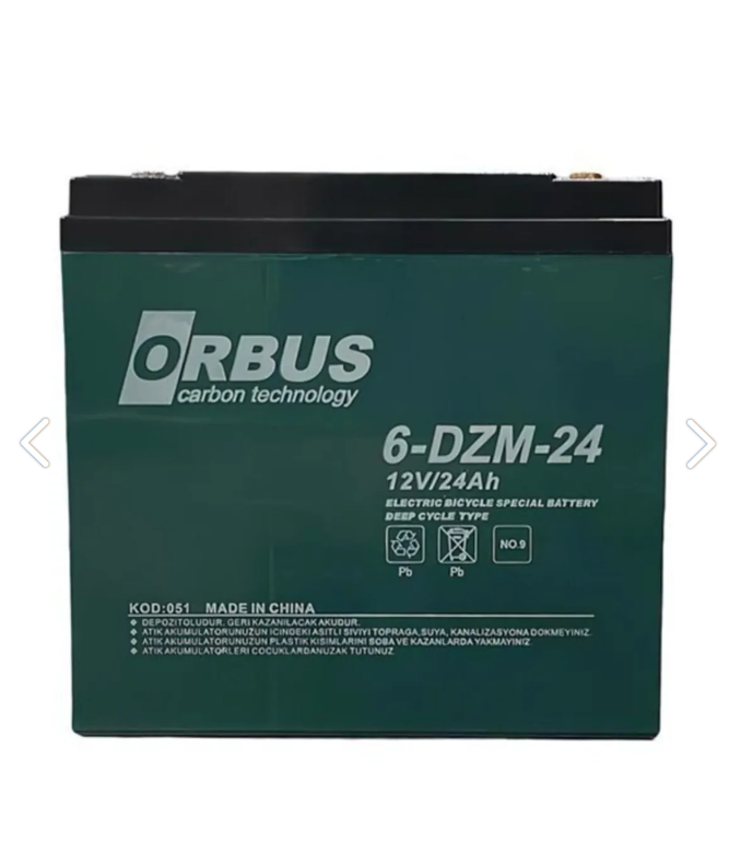 ORBUS 12v24ah Elektrikli Bisiklet Aküsü ORBUS24 AH